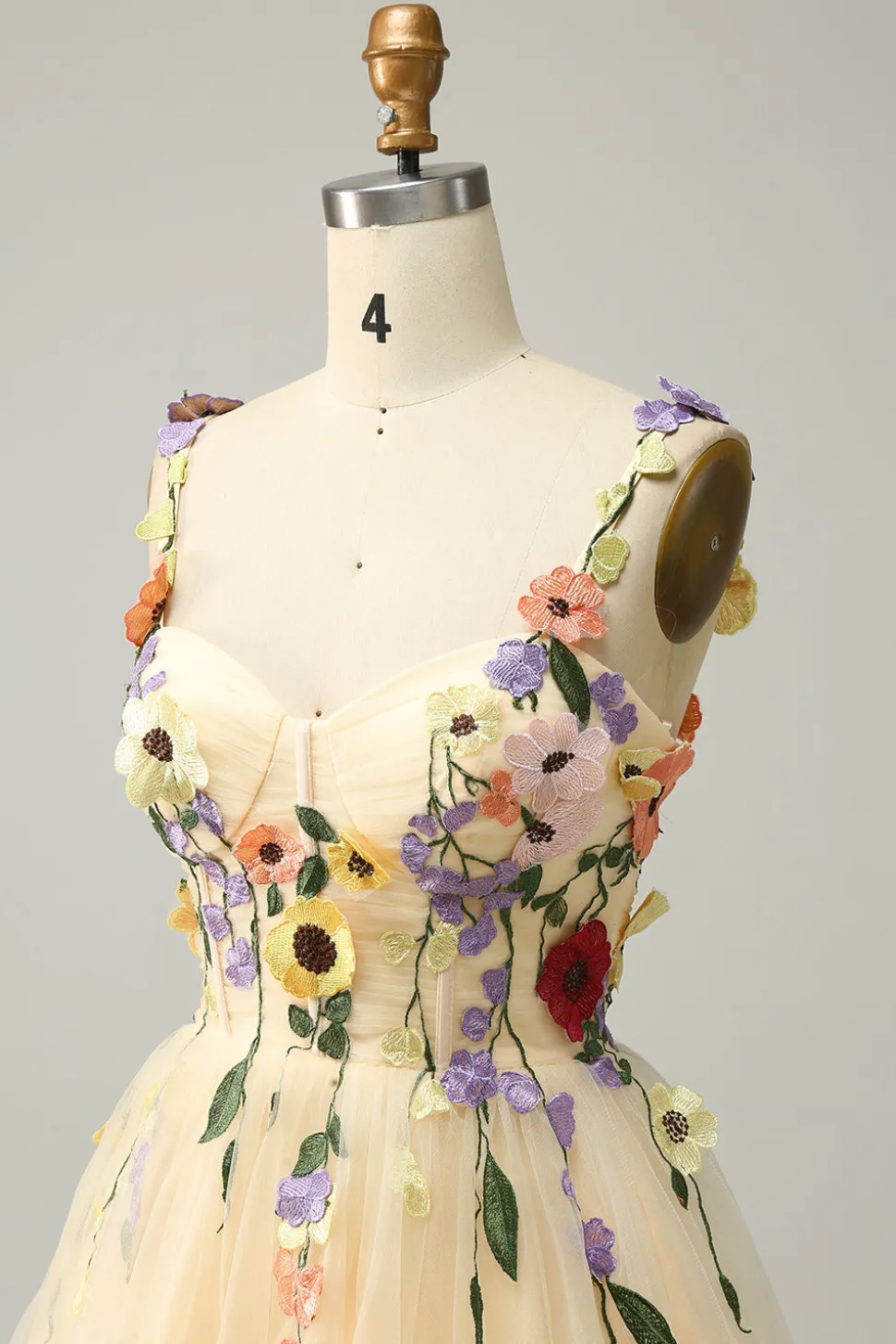 A Line Spaghetti Straps Green Short Prom Dress with Appliques