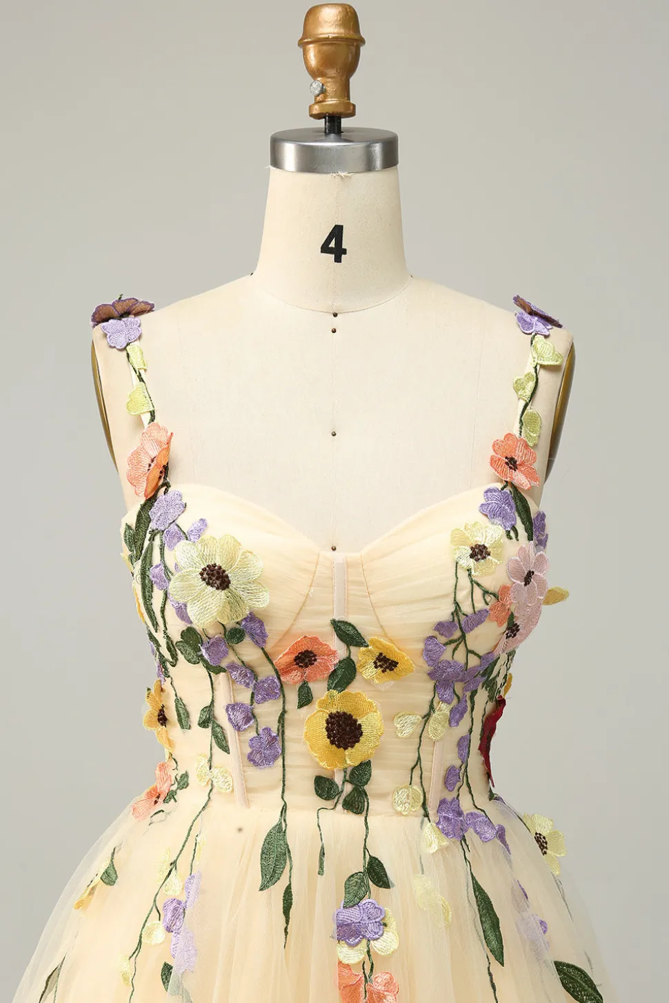 A Line Spaghetti Straps Green Short Prom Dress with Appliques