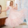 A Line Tulle Prom Dress with Hearts