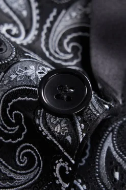 Black Shawl Lapel Print Men's Blazer