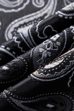 Black Shawl Lapel Print Men's Blazer