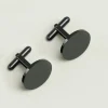 Black Simple Tuxedo Shirts Cufflinks