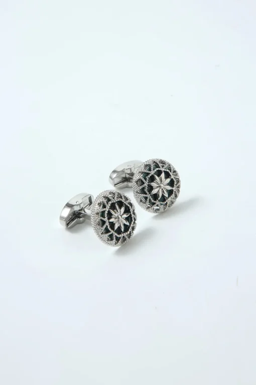 Black Sparkly Tuxedo Shirts Cufflinks for Men