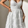 Cute A-Line Spaghetti Straps Mini Lace White Graduation Dress