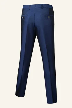 Dark Blue Shawl Lapel 3 Piece Men's Wedding Suits