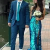 Dark Navy Notched Lapel One Button 2-Piece Men's Prom Suits with Pockets