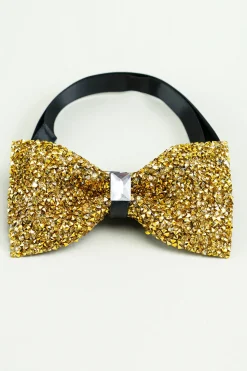 Golden Adjustable Bow Tie Formal Tuxedo Bowtie