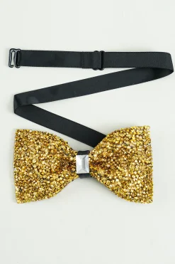 Golden Adjustable Bow Tie Formal Tuxedo Bowtie