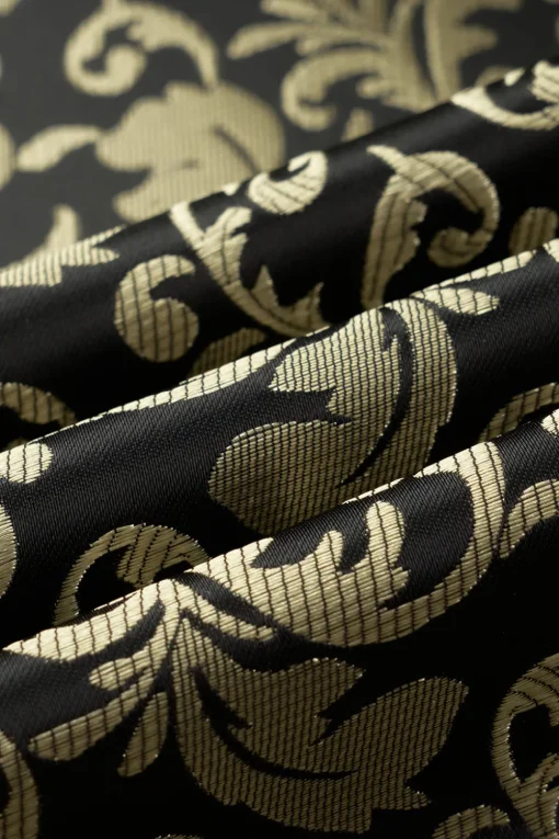 Golden Jacquard Shawl Lapel Men's Blazer