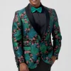 Green Shawl Lapel One Button Men's Prom Blazer