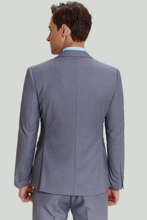 Grey Men's 3 Piece Notched Lapel Prom Suits