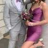 Grey Notched Lapel 2 Piece Men's Prom Suits