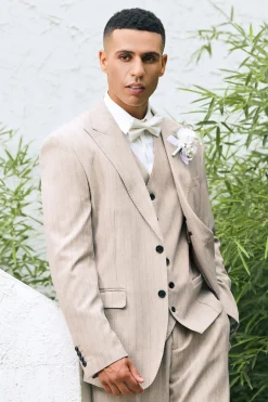 Ivory Peak Lapel 3 Pieces Single Breasted Men's Prom Suits