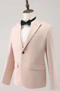 Ivory Peak Lapel One Button 3 Piece Prom Suits