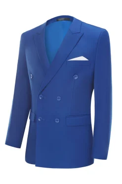 Men's Blue 2-Piece Double Breasted Wedding Suits