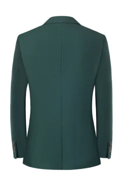 Men's Dark Green 2-Piece Notched Lapel Slim Fit Wedding Suits