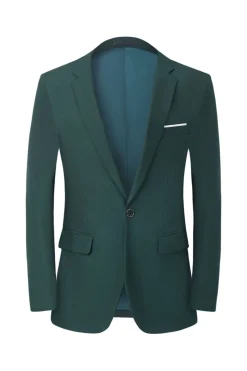 Men's Dark Green 2-Piece Notched Lapel Slim Fit Wedding Suits