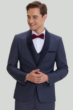 Men's Grey 3 Piece One Button Tuxedo