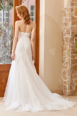 Mermaid Chruch Sweep Train Wedding Dress