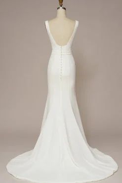 Mermaid Square Neck Wedding Dress