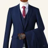 Navy Notched Lapel 3-Piece Men's Suit