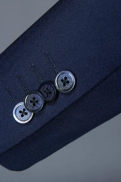 Navy Notched Lapel 3-Piece Men's Suit