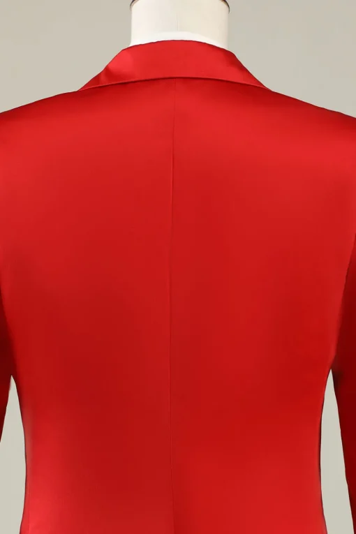 Notched Lapel Red Prom Blazer for Men