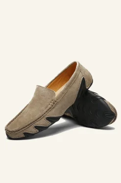 Nubuck Leather Men's Peas Shoes