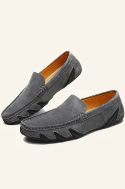 Nubuck Leather Men's Peas Shoes