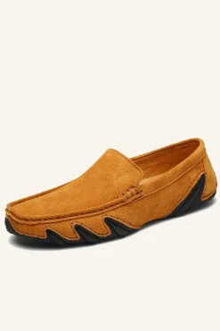 Nubuck Leather Men's Peas Shoes