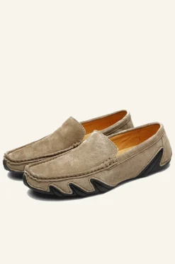 Nubuck Leather Men's Peas Shoes