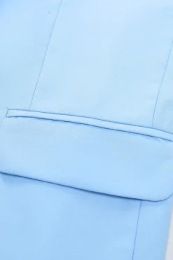 Peak Lapel Single Breasted Sky Blue Men's Prom Suits