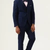 3 Pieces Navy Blue Slim Fit Casual Tuxedo Suits