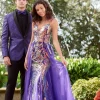 Purple Shawl Lapel One Button 2-Piece Prom Suits For Men