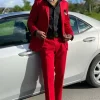 Red Notched Lapel 2 Piece Men's Prom Suits