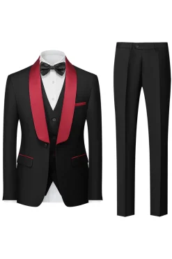 Royal Blue 3 Piece Shawl Lapel Men's Prom Suits