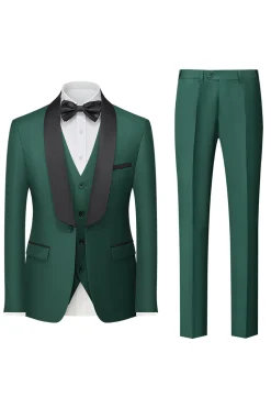 Royal Blue 3 Piece Shawl Lapel Men's Prom Suits