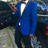 Royal Blue Shawl Lapel 2 Piece Men's Prom Suits with One Button