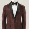 Shawl Lapel Brown One Button Men's Blazer
