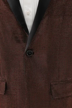 Shawl Lapel Brown One Button Men's Blazer