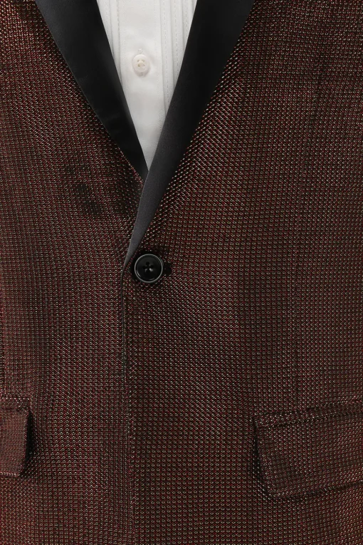 Shawl Lapel Brown One Button Men's Blazer