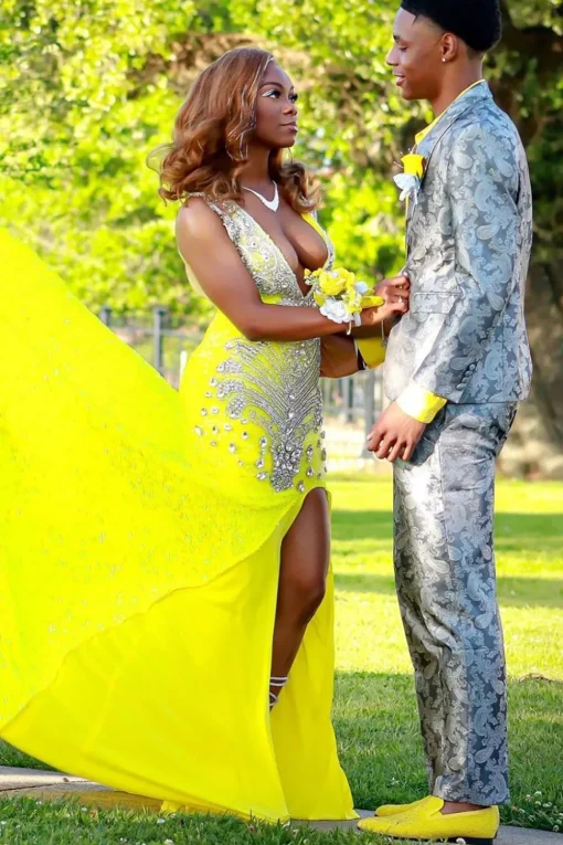Silver Notched Lapel 2 Piece Men's Prom Suits