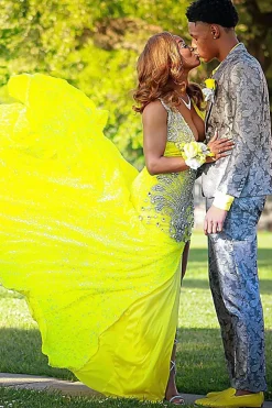 Silver Notched Lapel 2 Piece Men's Prom Suits