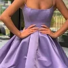 Simple Purple Graduation Dress