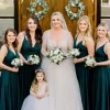 Spaghetti Straps A-Line Dark Green Chiffon Long Bridesmaid Dress