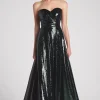 Sparkly Dark Green Sweetheart Long Formal Dress