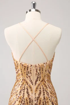 Sparkly Hot Pink Tight Sequins V Neck Homecoming Dress with Fringes