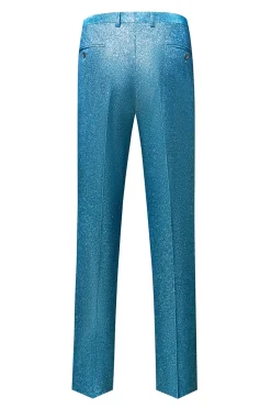 Sparkly Royal Blue Single Breasted 2 Piece Men's Prom Suit