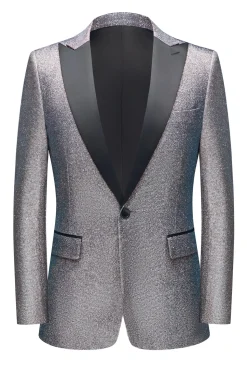 Sparkly Royal Blue Single Breasted 2 Piece Men's Prom Suit