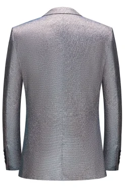 Sparkly Royal Blue Single Breasted 2 Piece Men's Prom Suit